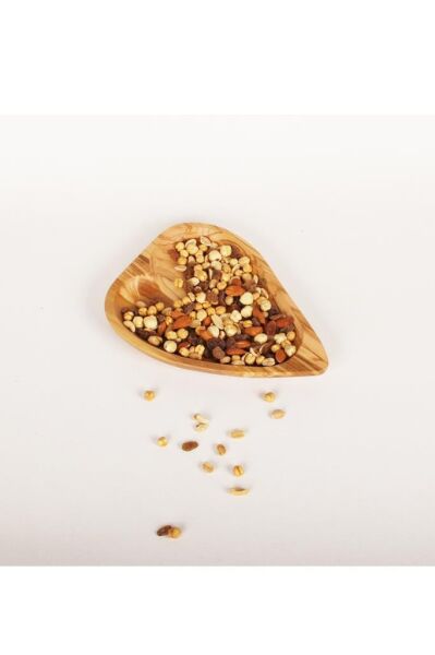 Globy Zeytin Ağacı Kalp Servis Sunum Tabağı 25x17 cm