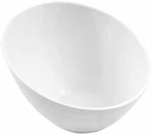 Globy Melamin Açık Büfe Sunum Açılı Kase Beyaz – 21×20,5×13,6 cm