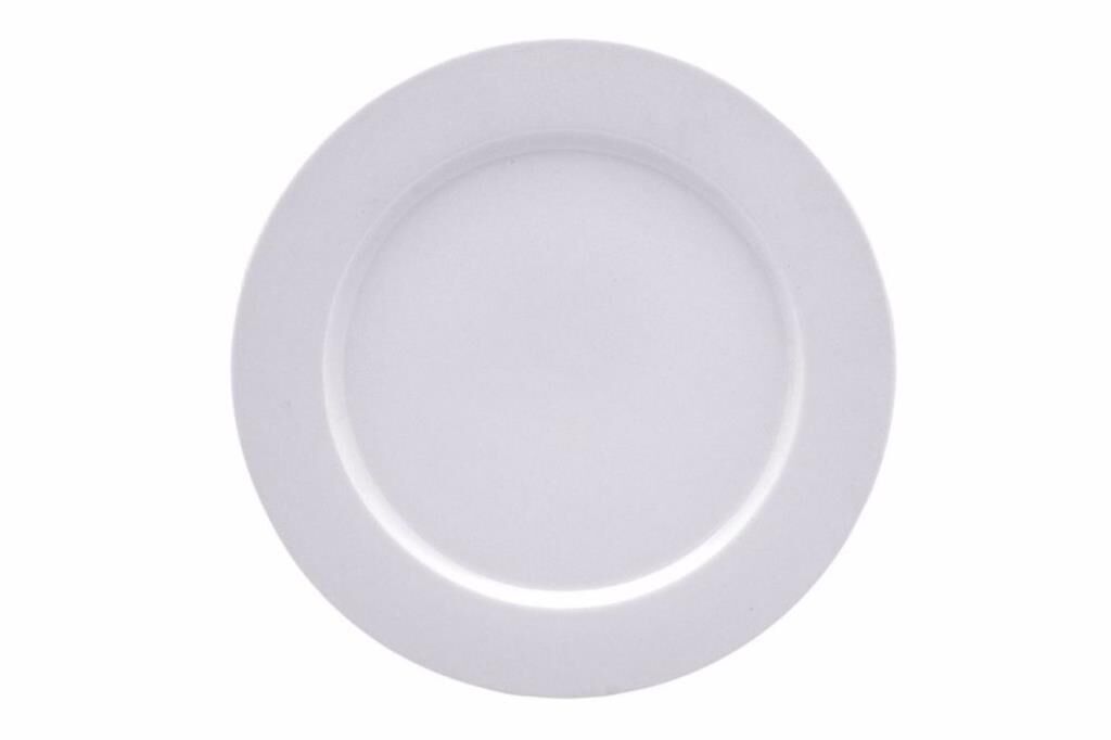 Porland Soley Beyaz Düz Tabak 25 cm 6 Adet