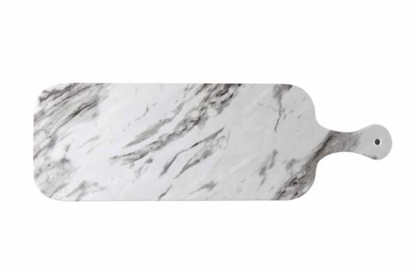 Globy Açık Büfe Melamin Mermer Desen Servis Sunum Tabağı 61x20x1,3 cm