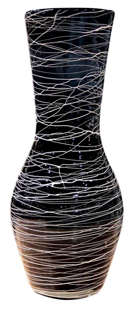 Globy Dekoratif Cam Vazo Siyah 49 Cm