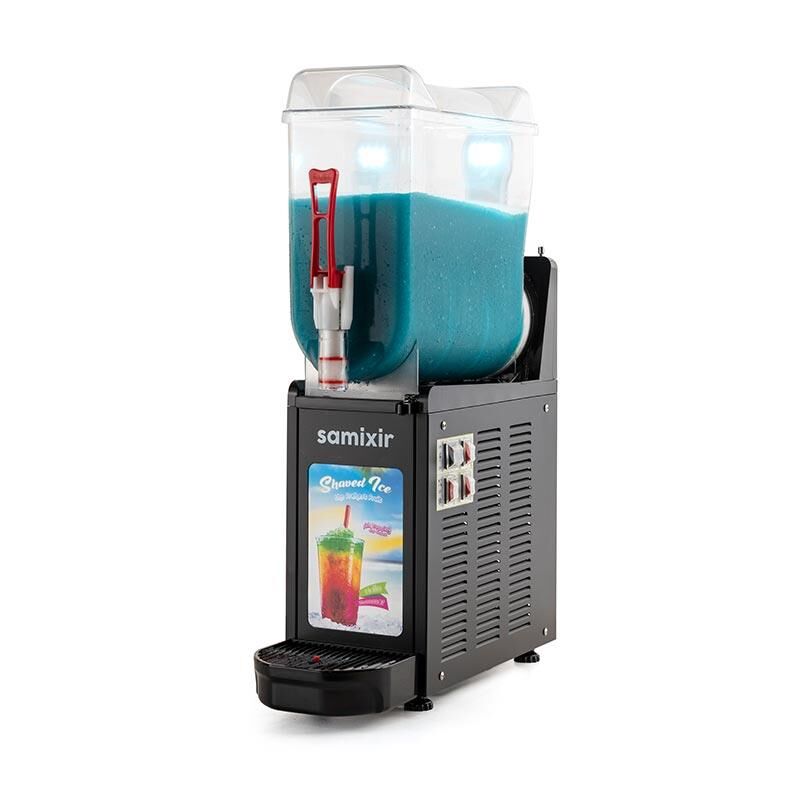 Samixir SLUSH12 Mono Allure Ice Slush Granita Milkshake ve Soğuk Meyve Suyu Dispenseri, 12 Lt Siyah