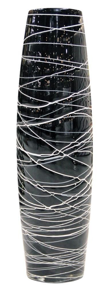 Globy Dekoratif Cam Vazo Siyah 50 cm