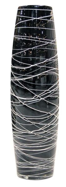 Globy Dekoratif Cam Vazo Siyah 50 cm
