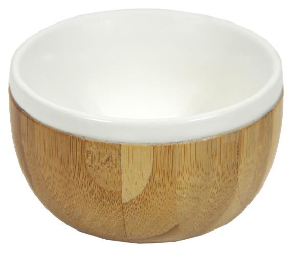 Globy Porselen İçli Bambu Kase Beyaz 8,5 cm