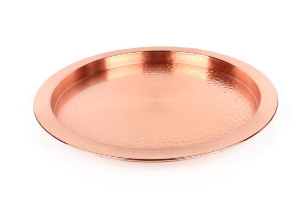 Globy Bakır Yuvarlak Tepsi 38x2,5 cm