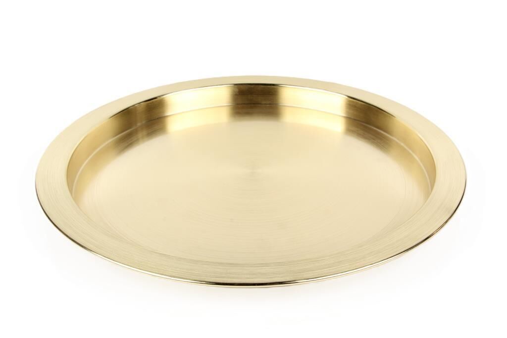 Globy Gold Yuvarlak Tepsi 38x2,5 cm