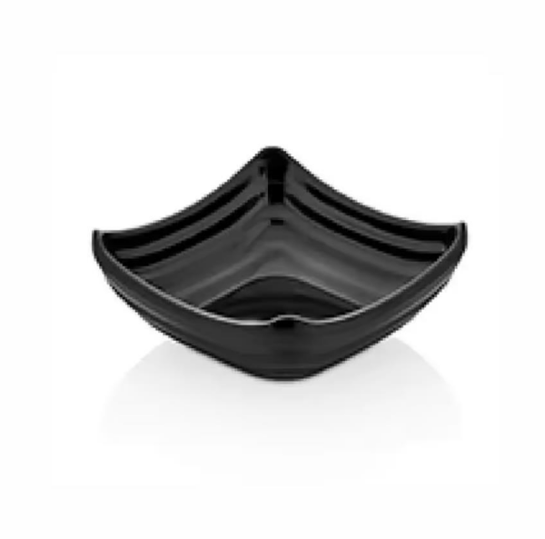 Külsan 13100.BL – Siyah Minimal Lokmalık / Kahvaltılık 11 × 11 cm