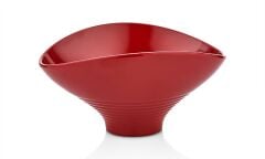 Atlasform Açıkbüfe Melamin Oval Sunum Kase Kırmızı 21,5x18 cm -K753
