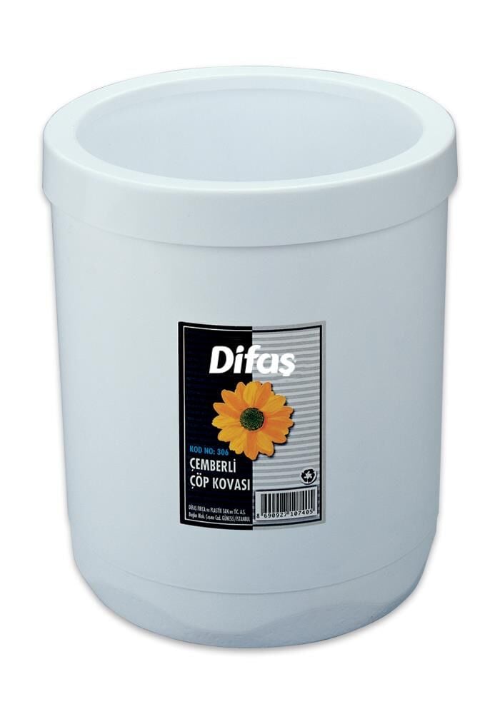 Difaş Plastik Polipropilen Çemberli Çöp Kovası