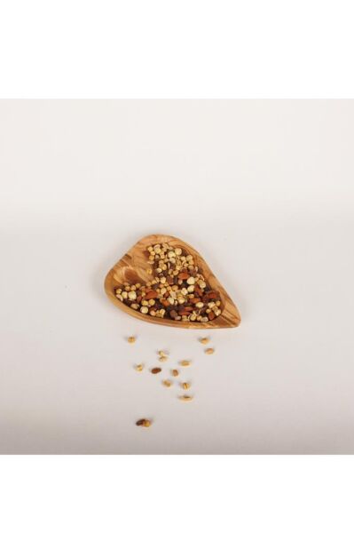 Globy Zeytin Ağacı Kalp Servis Sunum Tabağı 20x14 cm