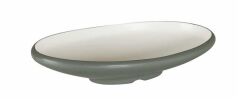 Globy Açık Büfe Oval Sunum Tabağı Gri 30x22x6 cm