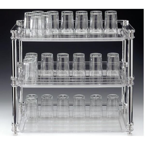 Zicco Polikarbon Tepsili Bardak Standı, 53x33x h:46 cm -ZCP 672