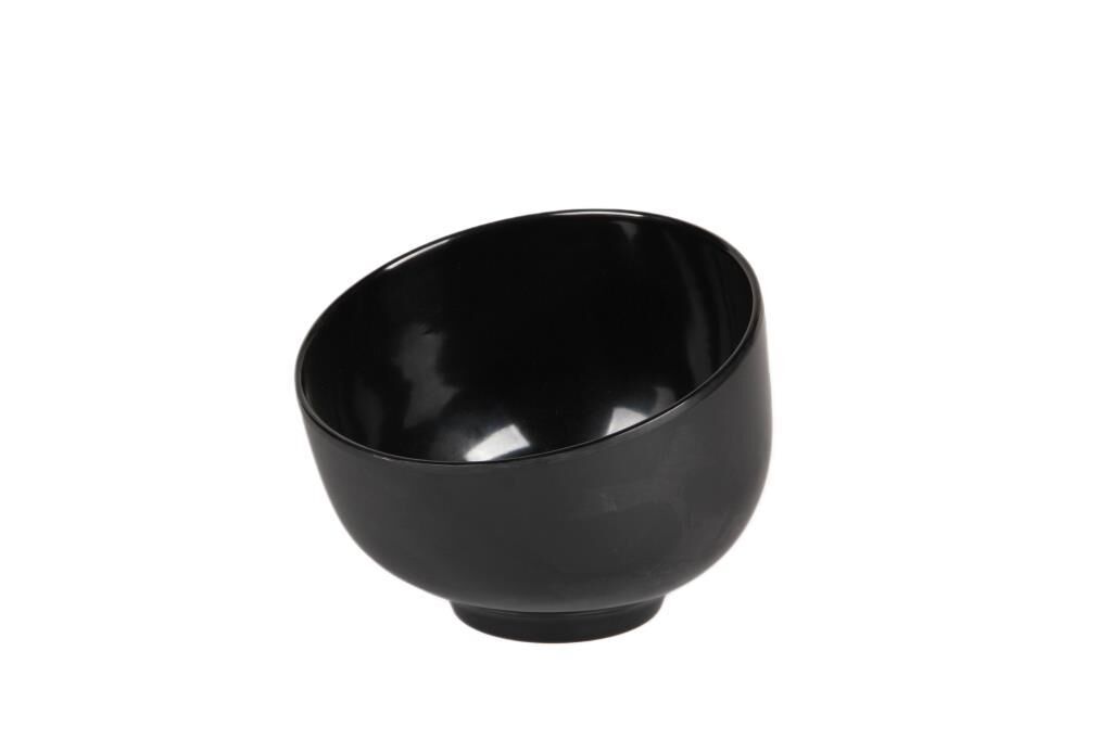 Globy Açık Büfe Siyah Melamin Sunum Kase – 15×12 cm
