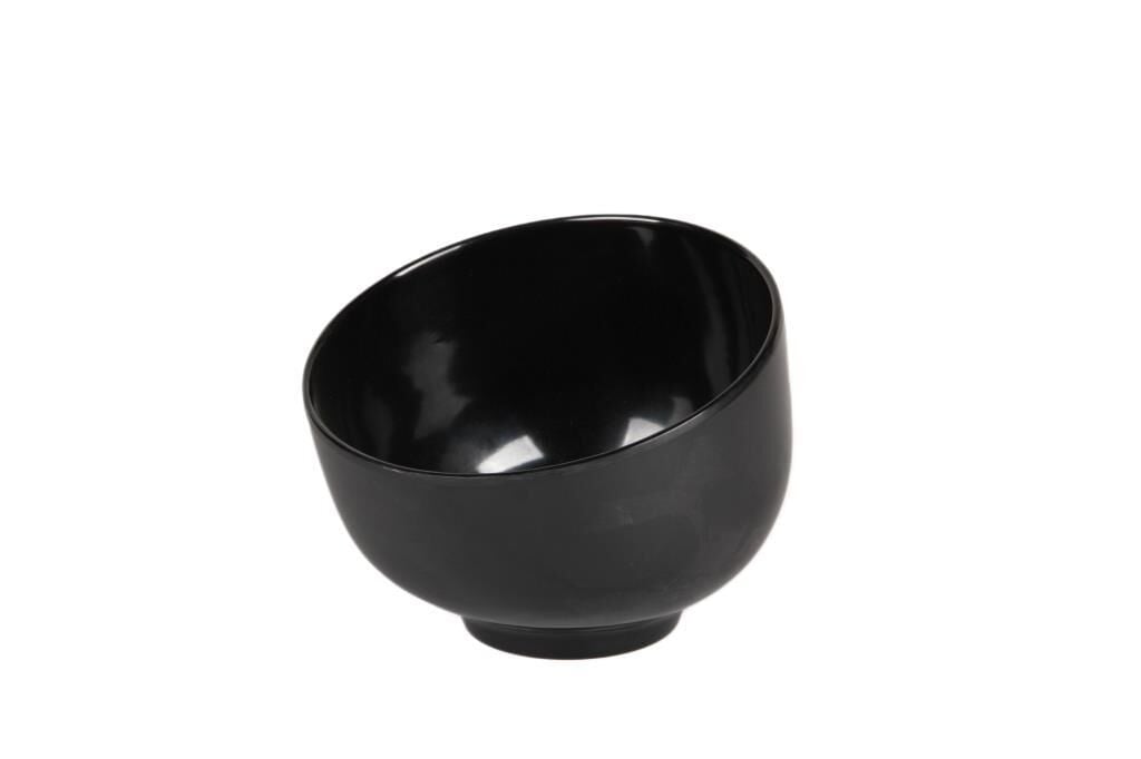 Globy Açık Büfe Siyah Melamin Sunum Kase – 15×12 cm