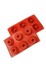 Globy Silikon Kek Kalıbı,Muffin Kalıbı 6'lı D058