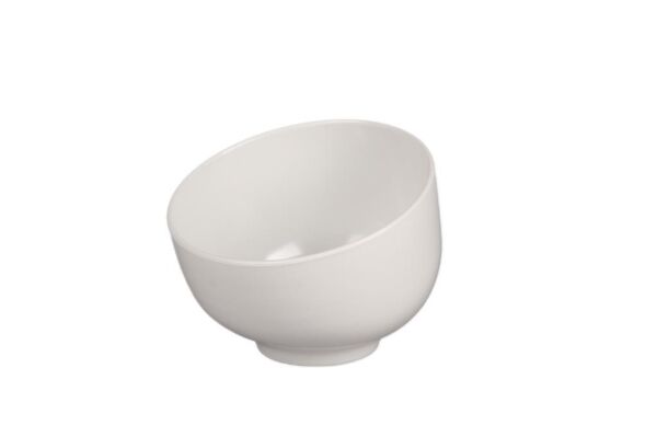 Globy Açık Büfe Beyaz Melamin Sunum Kase – 15×12 cm