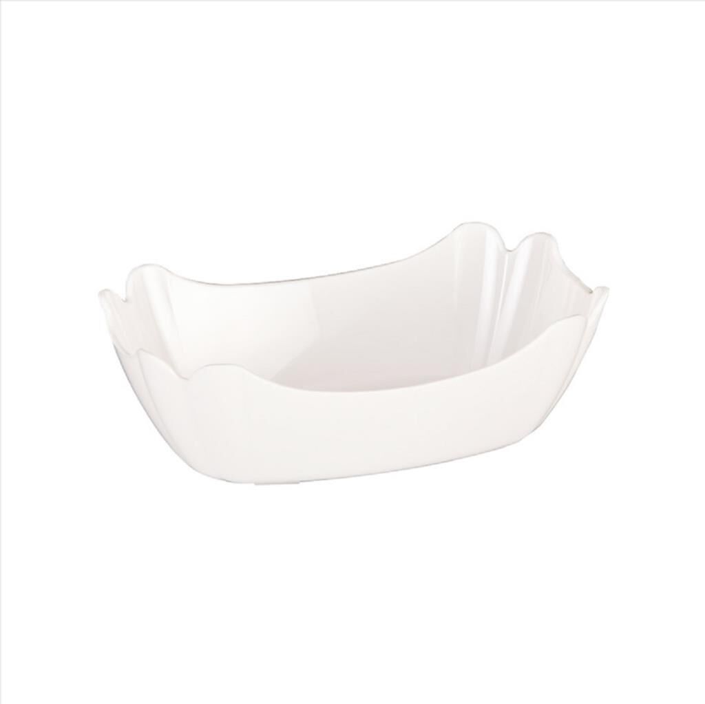 Zicco Dikdörtgen Polikarbon Teşhir Kasesi, 27x18x9 cm,Beyaz ZCP 337 – 2