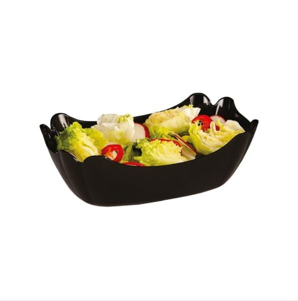 Zicco ZCP 337 – 3 Dikdörtgen Polikarbon Teşhir Kasesi, 27x18x9 cm, Siyah