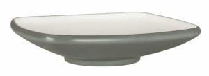 Globy Açık Büfe Kare Çukur Tabak Gri 27x27x6,1 cm
