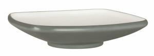 Globy Açık Büfe Kare Çukur Tabak Gri 27x27x6,1 cm