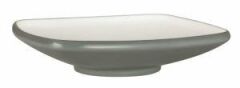 Globy Açık Büfe Kare Çukur Tabak Gri 27x27x6,1 cm