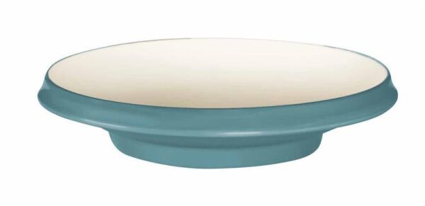 Globy Açık Büfe Ayaklı Yuvarlak Çukur Tabak Mavi 26,6x5,7 cm