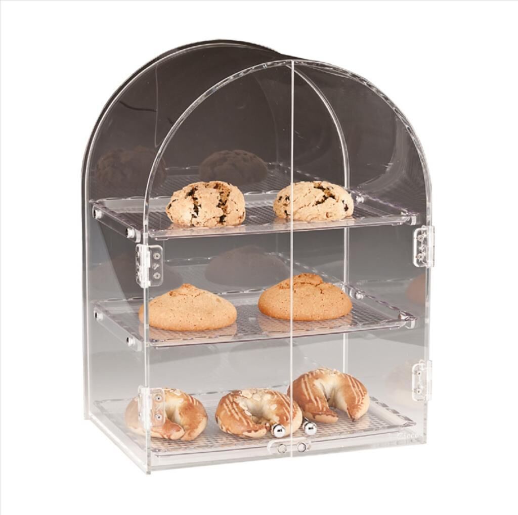 Zicco ZCP 366 Tepsili Polikarbon Teşhir Standı, 3 Katlı, 45.5 cm