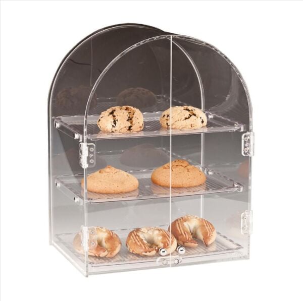 Zicco ZCP 366 Tepsili Polikarbon Teşhir Standı, 3 Katlı, 45.5 cm