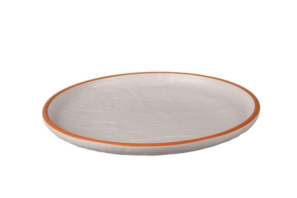 Globy Açık Büfe Yuvarlak Sunum Tabak Bej – 36×36×4 cm