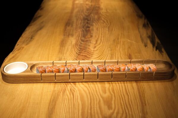 Globy Meşe Ağacı Sushi Servis ve Sunum Tabağı