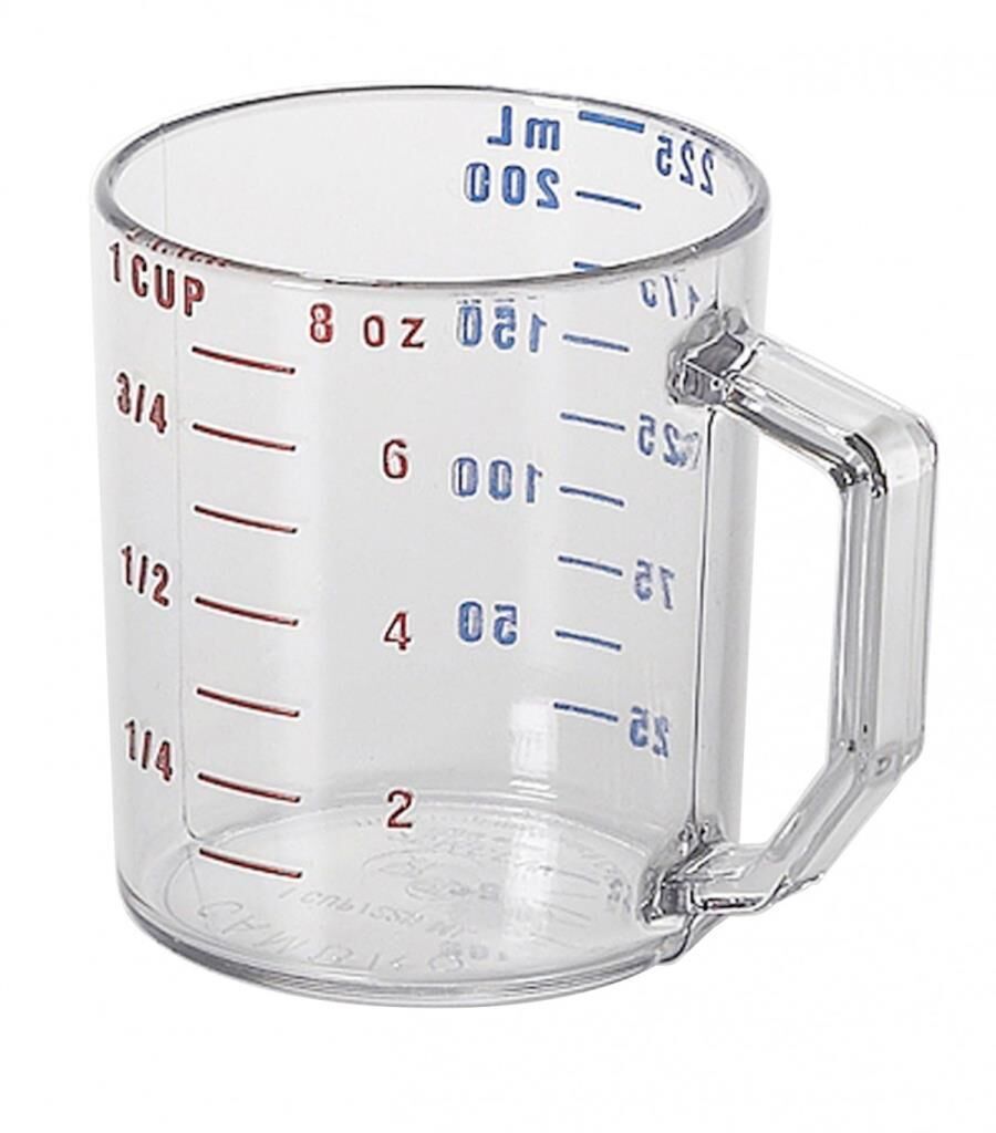 Cambro Camwear Polikarbon Ölçü Kabı - 225 ml Şeffaf -25MCCW