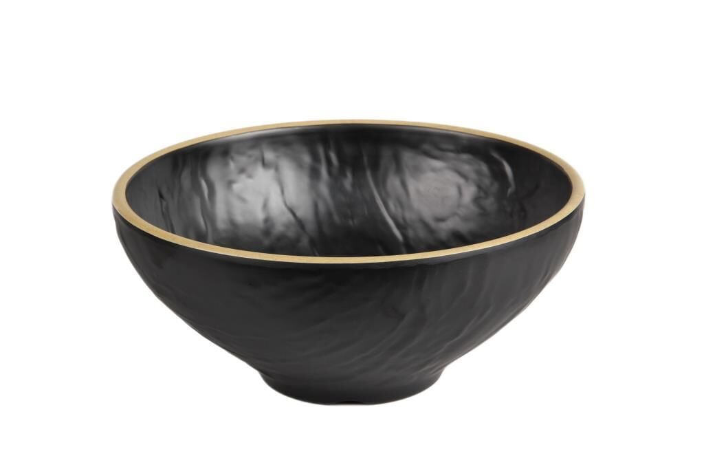 Globy Açık Büfe Yuvarlak Kase Siyah – 27×27×11 cm
