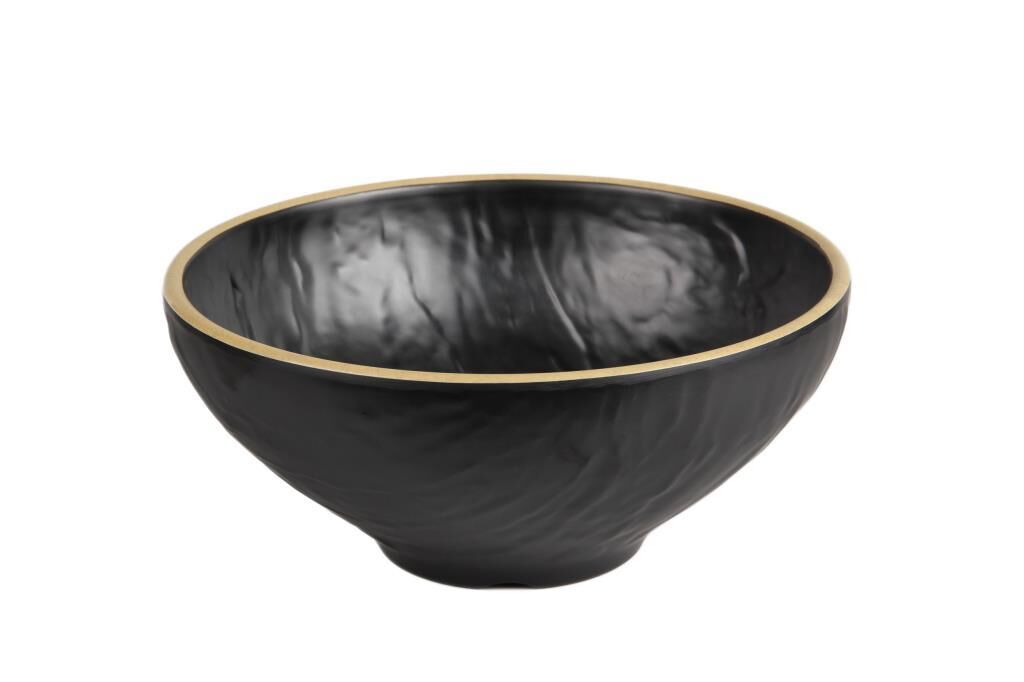 Globy Açık Büfe Yuvarlak Kase Siyah – 27×27×11 cm