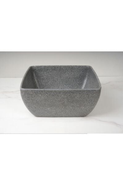 Globy Melamin Açık Büfe Granit Kase Koyu Gri 25.5*25.5*11.5cm;