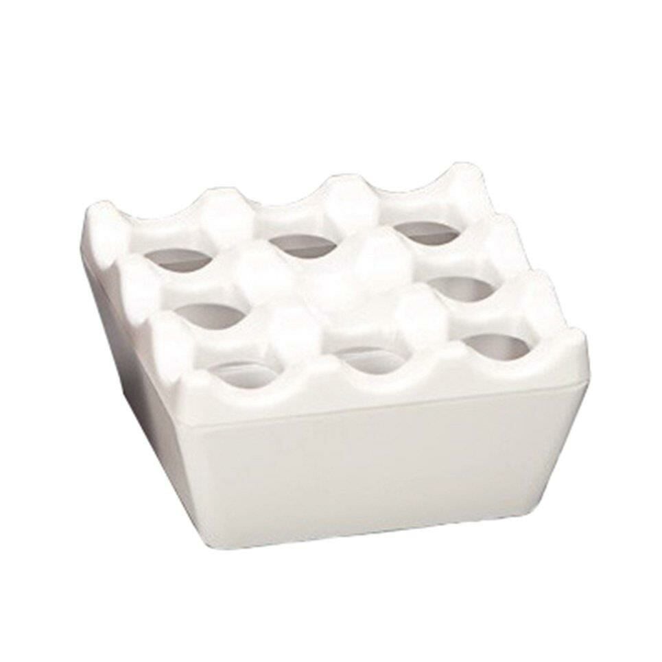 Atlasform Melamin Kapaklı Kare Küllük, Kül Tablası 9x9 cm - Beyaz
