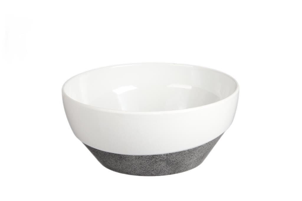 Globy Açık Büfe Yuvarlak Kase Gri Desen – 52,5×26×5 cm