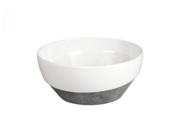 Globy Açık Büfe Yuvarlak Kase Gri Desen – 52,5×26×5 cm
