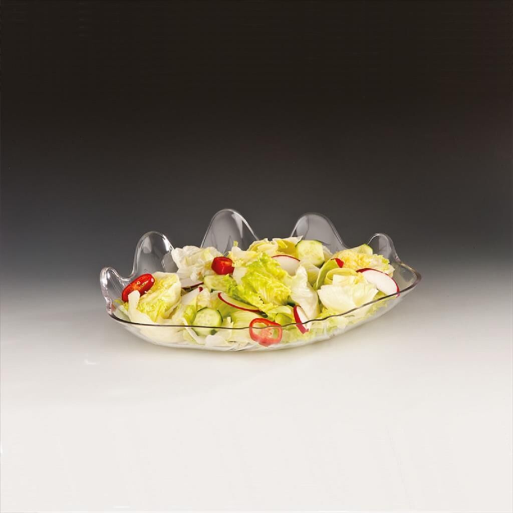 Zicco ZCP 300 – 1 Polikarbon İstiridye Teşhir Tabağı, 38x27x5 cm, Şeffaf