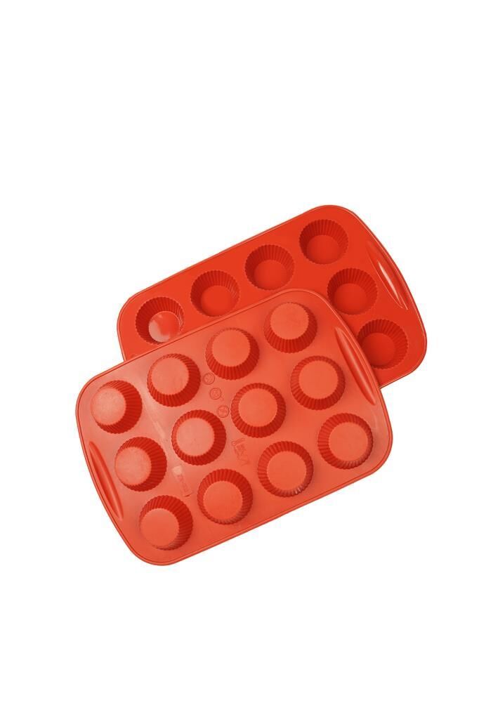 Globy Silikon Çizgili Yuvarlak Desenli Çikolata,Kek Kalıbı 12'li