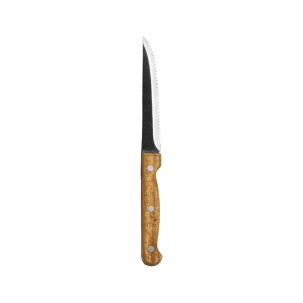 Lugga Ahşap Saplı Steak - Biftek Bıçağı 21 cm 6'lı