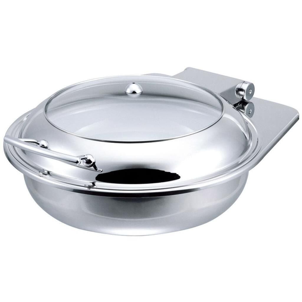 Globy Chafing Dish Yuvarlak Reşo Cam Kapaklı