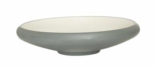 Globy Açık Büfe Yuvarlak Çukur Tabak Gri 24,8x6 cm