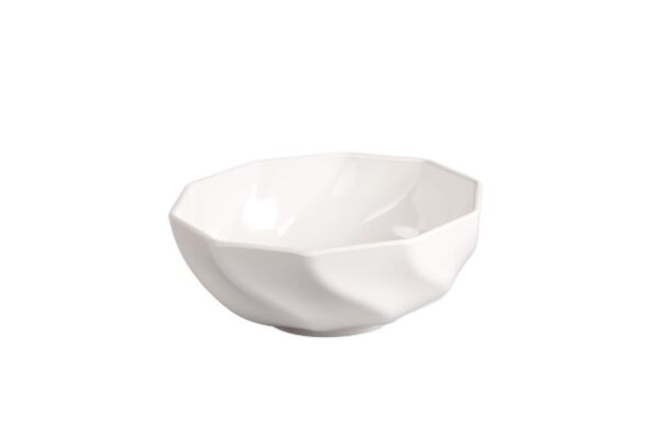 Globy Açık Büfe Dalgalı Sunum Kase Beyaz – 22,5×9 cm