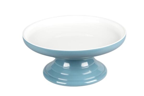 Globy Açık Büfe Ayaklı Sunum Tabak Mavi – 26×26×5 cm