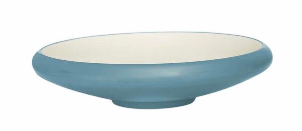 Globy Açık Büfe Yuvarlak Çukur Tabak Mavi 24,8x6 cm