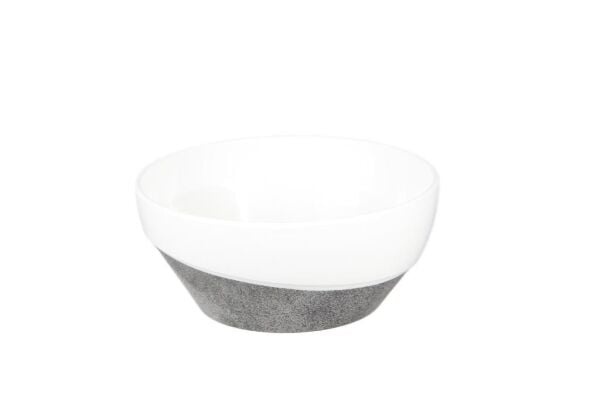 Globy Açık Büfe Alt Gri Mermer Desen Kase – 24,5×10,5 cm