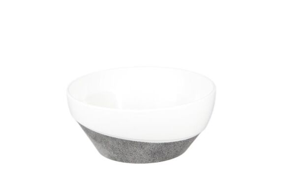 Globy Açık Büfe Alt Gri Mermer Desen Kase – 24,5×10,5 cm