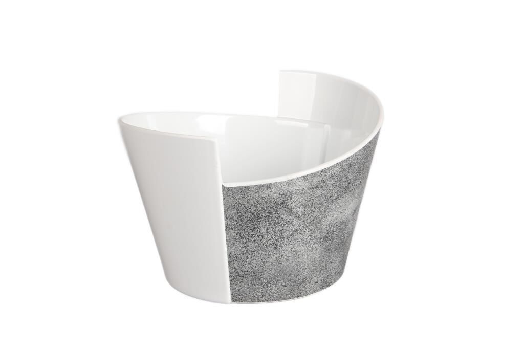 Globy Açık Büfe Alt Gri Mermer Desen Kase – 25×23×16 cm