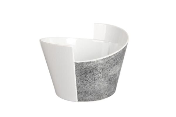 Globy Açık Büfe Alt Gri Mermer Desen Kase – 25×23×16 cm